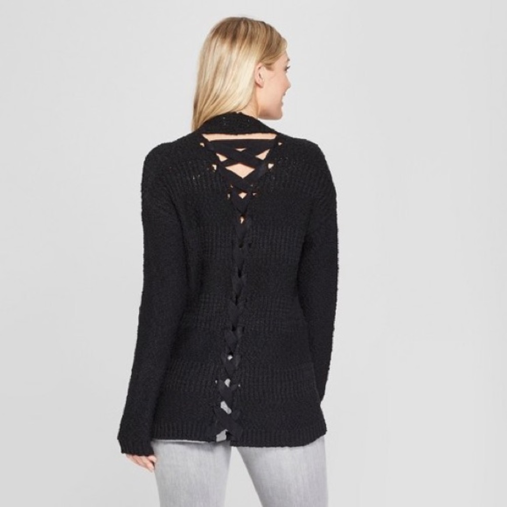 Long Sleeve Tie Up Cardigan